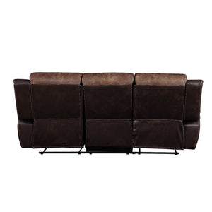 Jaylen - Motion Sofa - Toffee & Espresso Polished Microfiber
