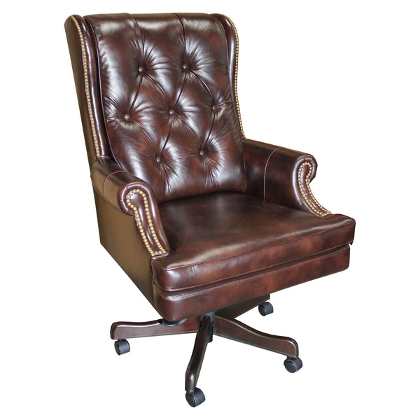 Dc#112-Ha - Desk Chair - Havana w/ Brown Base