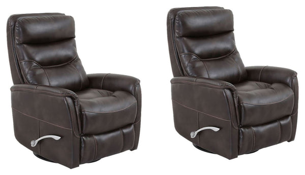 Gemini - 33.5" Swivel Glider Recliner (Set of 2) Truffle