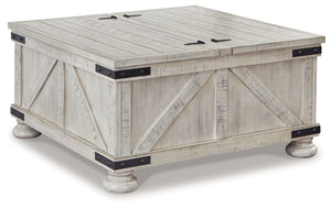 Carynhurst - Cocktail Table with Storage - Whitewash