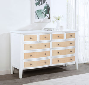 Bexhill - 10-Drawer Dresser Cabinet - White