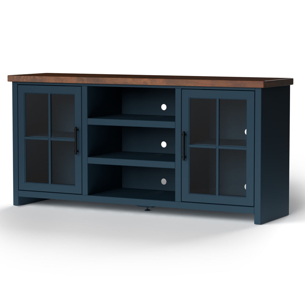 Nantucket - 67" TV Stand - Blue Denim / Whiskey