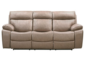 Theon - Manual Reclining Sofa With Drop Down Table - Stokes Toffee