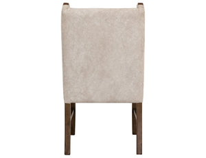 Silver - Upholstered Chair (Set of 2) - Ivory / Dark Brown