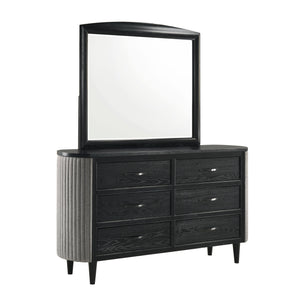Skyline - Dresser & Mirror - Black / Gray