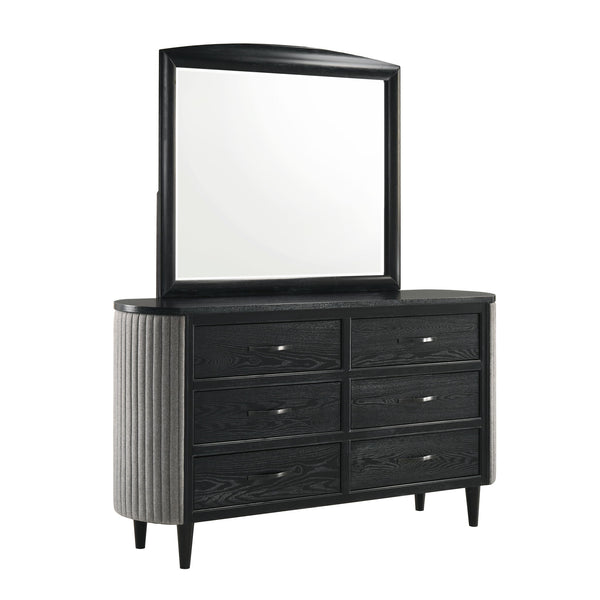 Skyline - Dresser & Mirror - Black / Gray