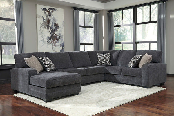 Tracling - Sectional Dark Gray 3 Pc. Left Arm Facing Chaise Sectional