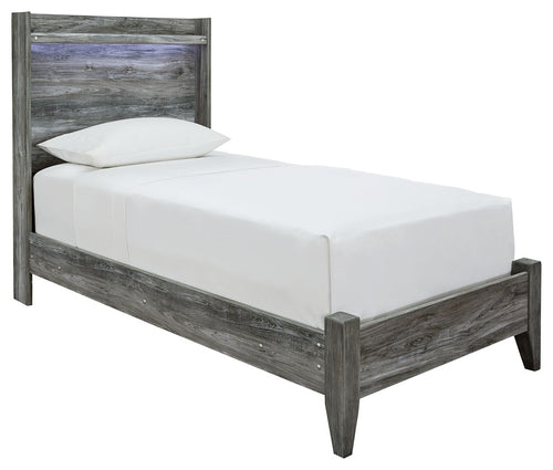 Baystorm - Panel Bed Gray Twin None
