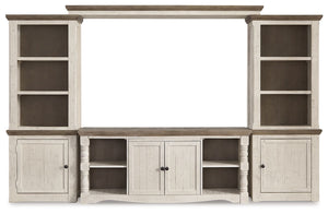 Havalance - 4 Pc. - Entertainment Center - 67" TV Stand - Brown / Beige