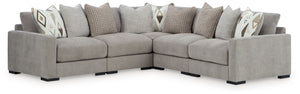 Aslan Court - Sectional Gray 5 Pc. Sectional