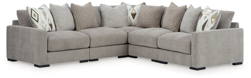 Aslan Court - Sectional Gray 5 Pc. Sectional