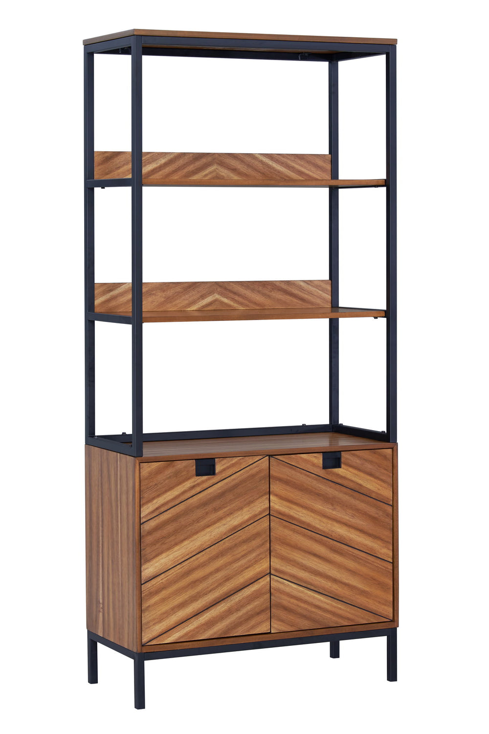 Astoria - Bookcase With Glass Shelves - Light Brown