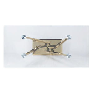 Barnard - Dining Table - Clear Glass & Mirrored Gold