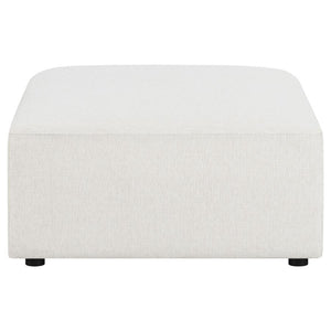 Freddie - Square Upholstered Ottoman - Pearl