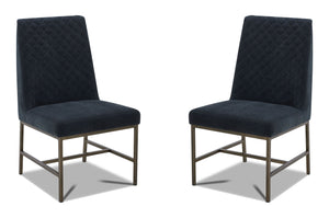 Diamond - Elise Navy Dining Chair (Set of 2) - Elise Navy