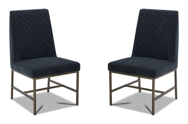 Diamond - Elise Navy Dining Chair (Set of 2) - Elise Navy