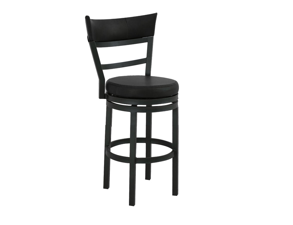 Gray II - Upholstered Barstool Black