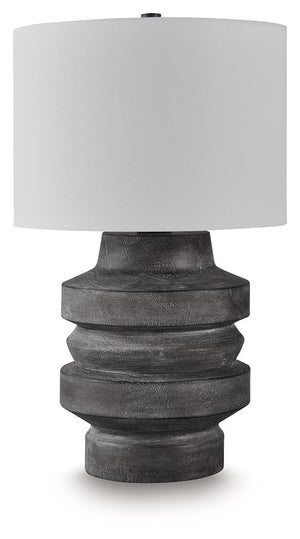 Wahida - Poly Table Lamp - Distressed Black