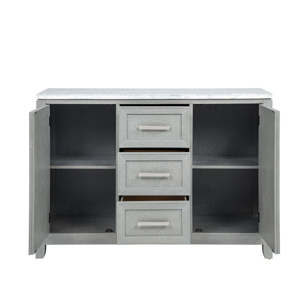 Fiona - Marble Top Dining Buffet / Server - Mist Gray