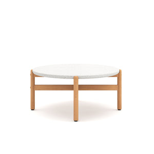 Solstice - Outdoor Coffee Table With Terrazo Top - White