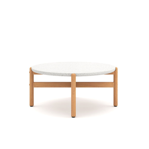Solstice - Outdoor Coffee Table With Terrazo Top - White