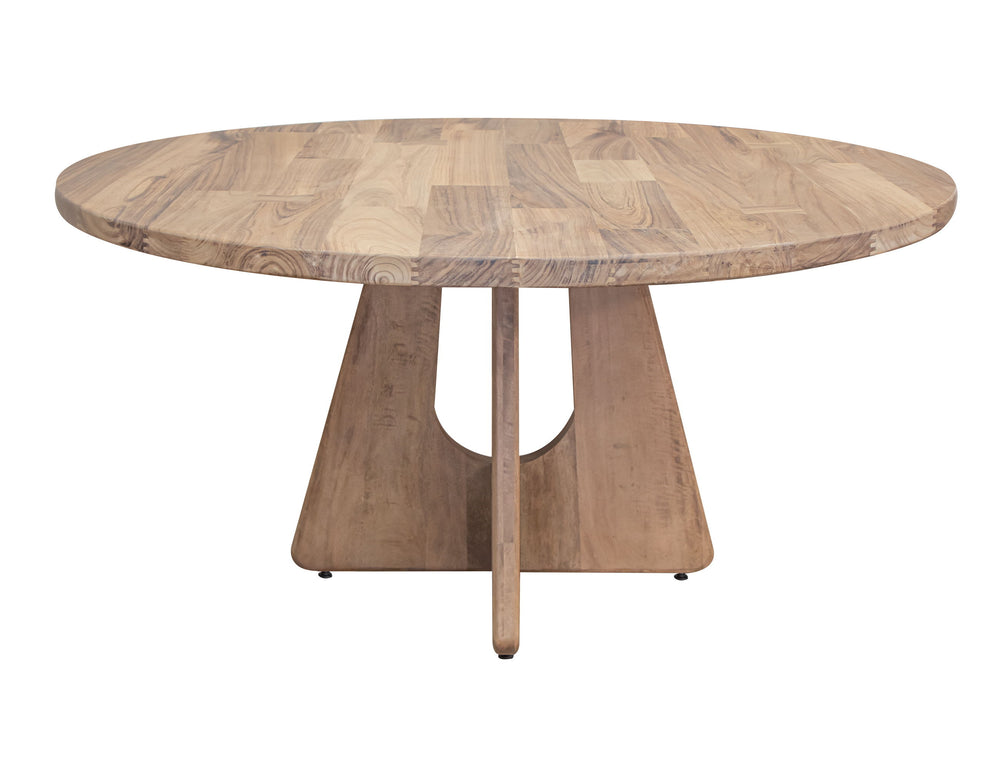 Natural Parota - Round Table - Light Brown