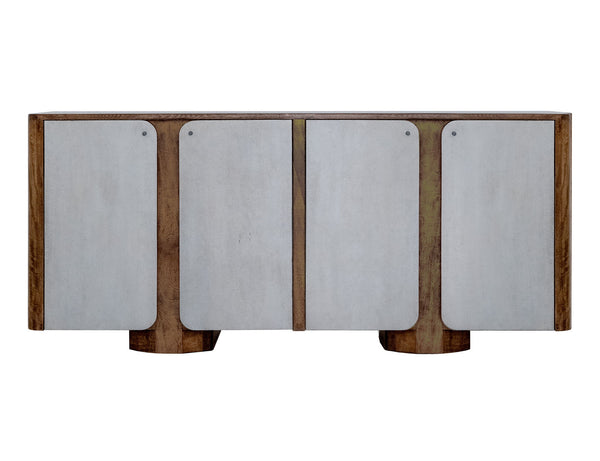 Nashville - 4 Door TV Stand/Console - Brown / Gray