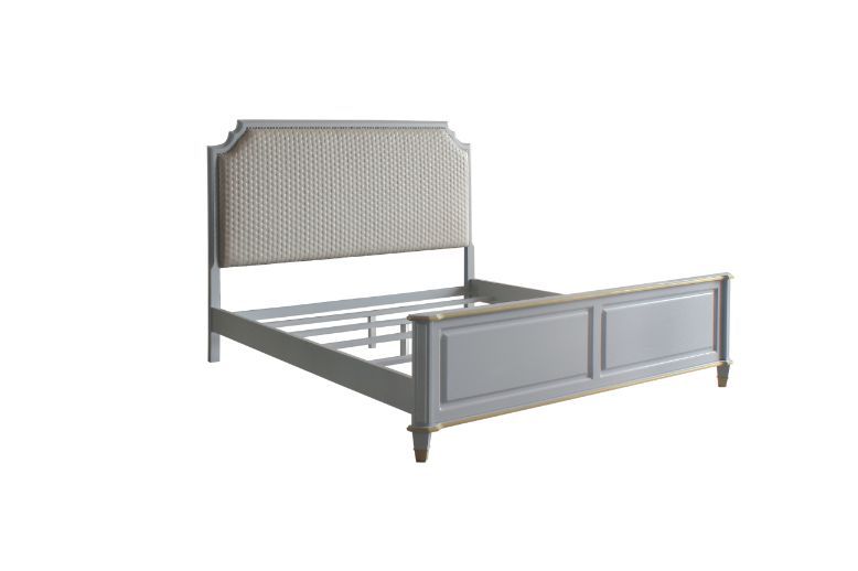 House Marchese - Traditional - Bed Pearl Gray