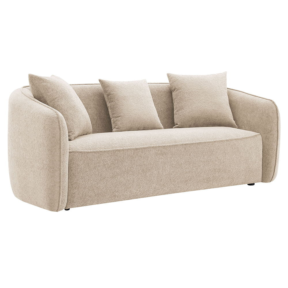 Keith - Sofa With 3 Pillows Brown