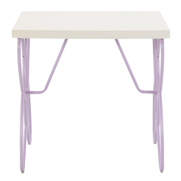 Priya II - Nightstand - White & Light Synthetic Leather Rple