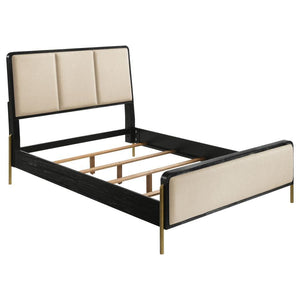 Arini - Panel Bed Black Queen