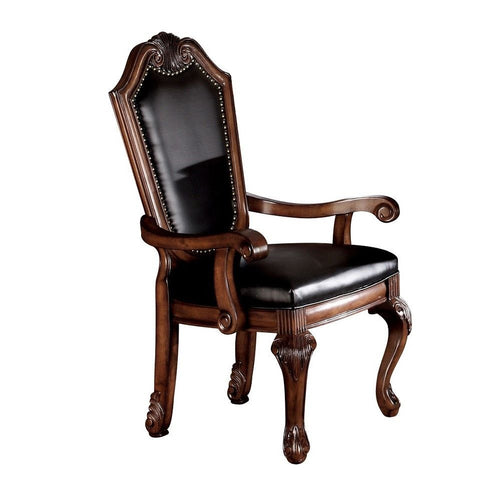 Chateau De Ville - Arm Chair (Set of 2) Black & Cherry