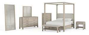 Solano - 85" Queen Canopy Bed - Weathered Mango