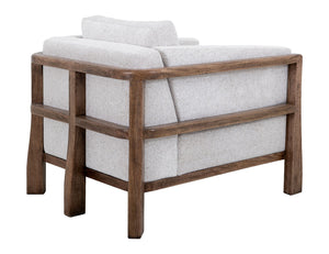 Roots - Armchair - Pearl Silver / Light Brown