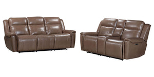 Atlantis - Reclining Sofa Set Dark Brown 2 Pc. Sofa, Loveseat