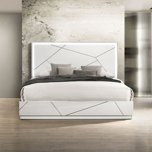 Esther - Bed With LED White
