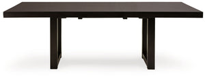 Neymorton - 7 Pc. - Rectangular Extension Table, 6 Side Chairs - Dark Grayish Brown