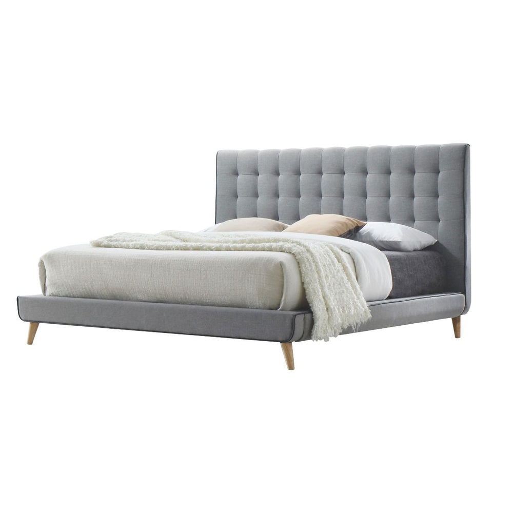 Valda - Bed Light Gray