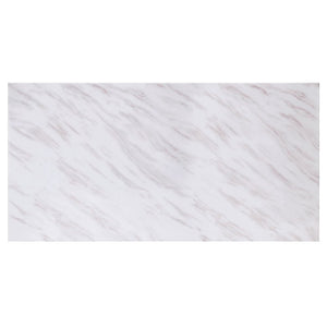 Zander - Dining Table - White Printed Faux Marble Top & Mirrored Silver