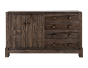 Atenas - Console With 4 Drawer And 2 Doors - Dark Brown