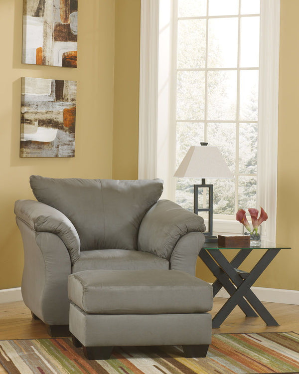 Darcy - Chair With Ottoman Dark Gray