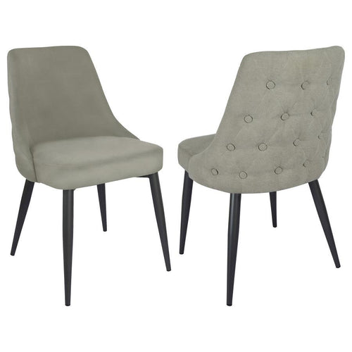 Cosmo - Upholstered Dining Side Chair (Set of 2) Gray