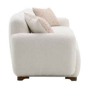 Darius - Sofa With 2 Pillows - Beige Boucle