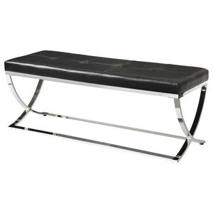 Walton - Leatherette Upholstered Tufted Accent Bench