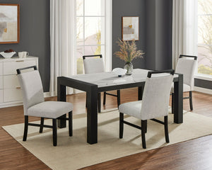 Jules - 5 Piece Dining Room Set - Charcoal / White
