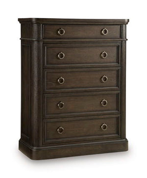 Wickenger - Five Drawer Chest - Dark Brown