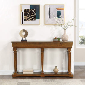 Garrison - Accent Table Oak 72"W x 12"D x 35"H