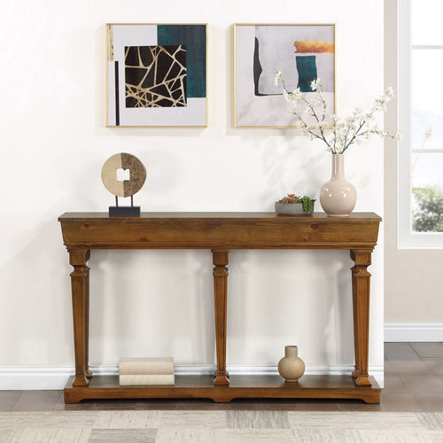 Garrison - Accent Table Oak 72"W x 12"D x 35"H