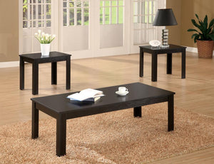 Elias - 3 Piece Engineered Wood Coffee Table Set - Black