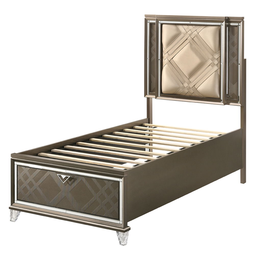 Skylar - Bed w/Storage Champagne